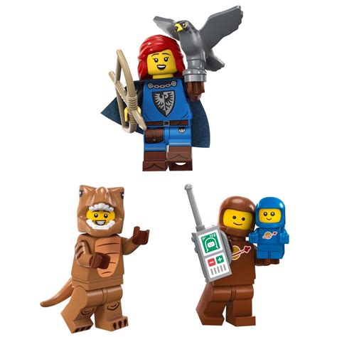 LEGO 71037 Minifigures Series 24: Falconer / T-Rex Costume Fan / Brown ...