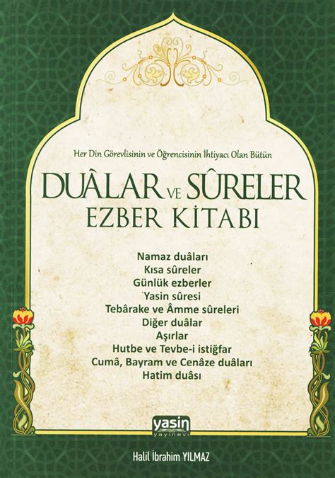 Dualar Ve Sureler Ezber Kitab Fiyat Ve Modelleri Yasin Yay Nc L K