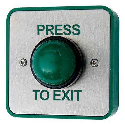 Esgdpte Green Dome Exit Button Ip66 Stainless Steel Rgl