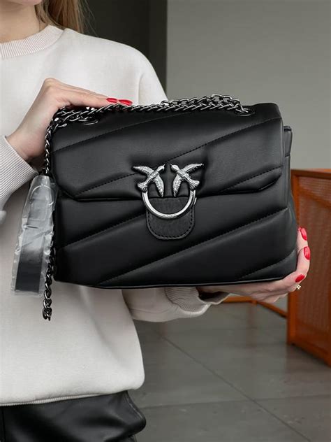Pinko puff black logo bag — ціна 1700 грн у каталозі Крос-боді Купити ...