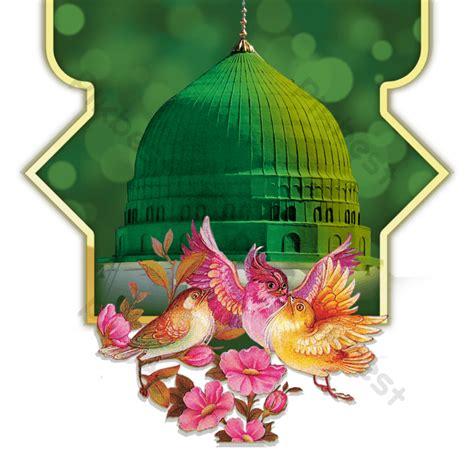 masjid al nabawi madina decorative element png images psd