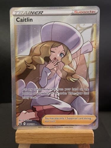 Pokemon Card Caitlin Full Art Ultra Rare Trainer Chilling Reign