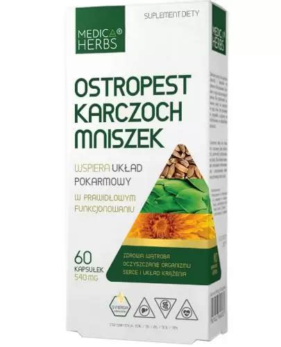 Medica Herbs Ostropest Karczoch Mniszek 60 kapsułek ᐈ Cena Opinie