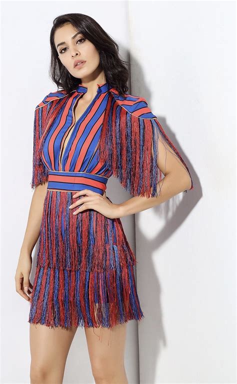 Embrace The Fringe Trend And Go All Out With This Gorgeous Red And Blue