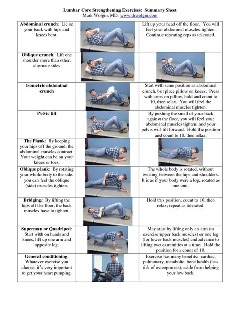 Lumbar Core Strengthening Exercises Abdominal Crunch Oblique Crunches