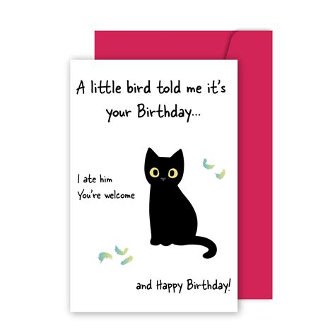 Tmtechjs Funny Cat Birthday Greeting Cards Cute Greeting Cards Funny Ts For Couples Best