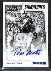 2017 Score Signatures Autograph #19 Tom Matte No 15 of 25 | eBay