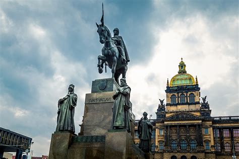 statue  saint wenceslas  wenceslas square pragueorg