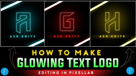 How To Make Neon Glowing Text Logo Editing Pixellab Trending Dp Logo