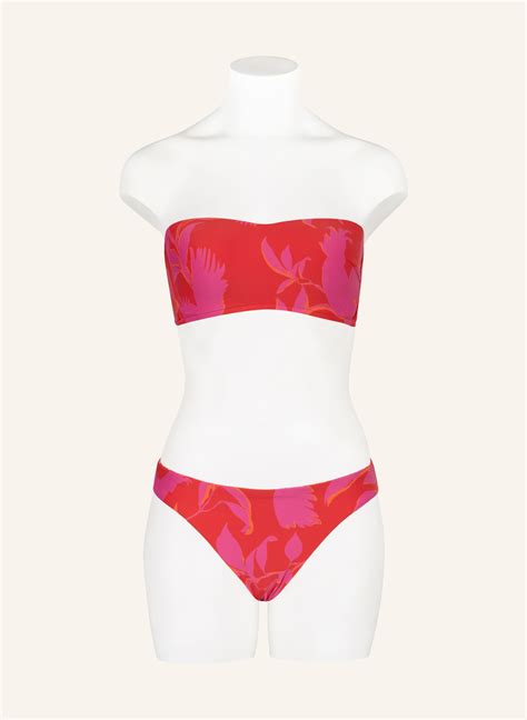 Seafolly Panty Bikini Hose Birds Of Paradise Zum Wenden In Rot Pink