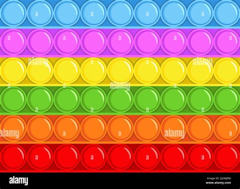 Seamless Pop It Toy Pattern Rainbow Multicolor Bubbles Antistress Game