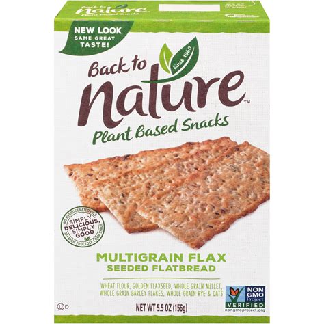 Back To Nature Plant Based Snacks Multigrain Flax Seeded Flatbread 5 5