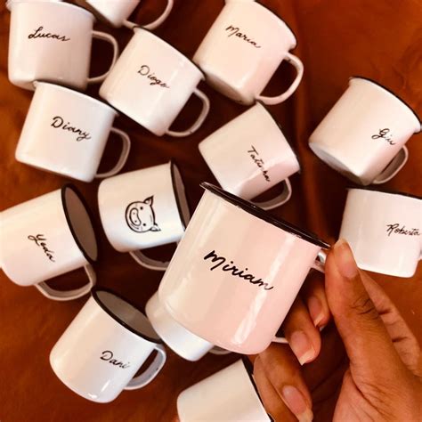 Caneca Esmaltada Gata Personalizada Elo Produtos Especiais