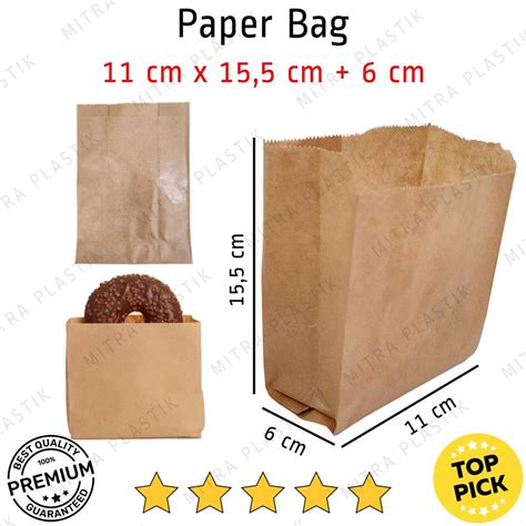 Jual Paper Bag X Kantong Kertas Flat Coklat Polos Bungkus