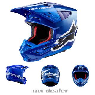 Alpinestars S M Sm Ece Corp Blau Mx Helm Crosshelm Motocross