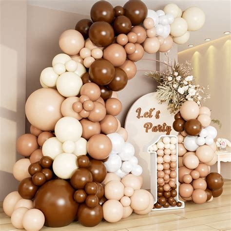 109PCS Khakise Soft Balloon Garland Arch Kit Birthday Decoration Set Double Nude Balloon Latex