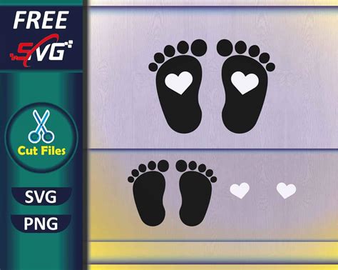 Baby Feet Svg Free Download Baby Footprint Svg Free Cut Files For