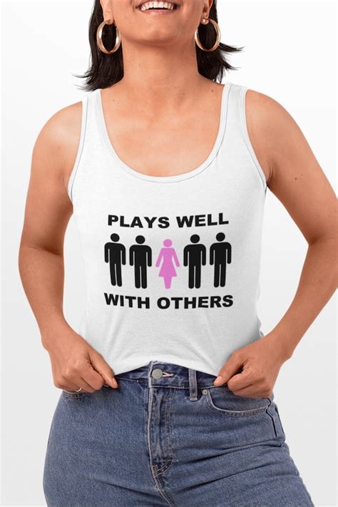 Hotwife Clothing Gangbang Shirt Tank Top Slutty Group Sex Etsy