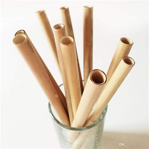 100 Natural Bamboo Biodegradable Natural Environmentally Straw For