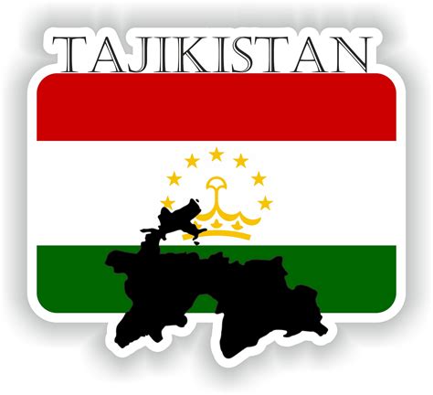 Tajikistan Sticker Flag Mf For Laptop Book Fridge Guitar Etsy