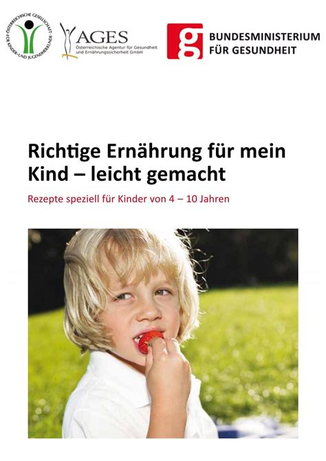 Richtige Ernährung für mein Kind leicht gemacht AGES