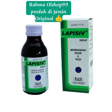 Jual Lapisiv Sirup 100 Mlobat Batuk Dan Flu Shopee Indonesia