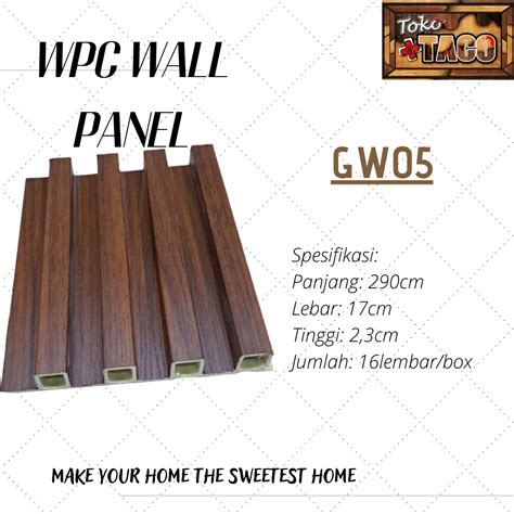 Partisi Dinding Wall Panel Gw 05 Motif Kayulembar Lazada Indonesia