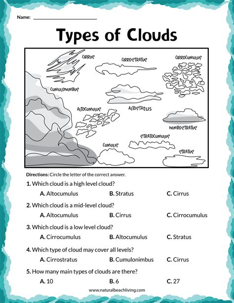 Free Cloud Worksheets For Kids