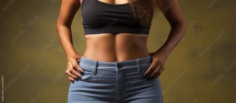 Successful Slimming Transforms A Black Woman Revealing Her Abdominal