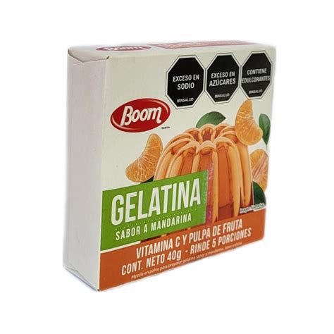 Polvo Para Preparar Gelatina Sabor Mandarina Boom G Oz