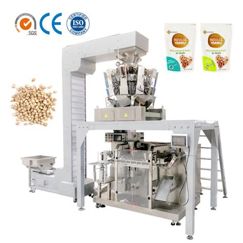 Automatic Granule Doypack Filling Machine Coffee Bean Candy Seeds Grain Pouch Premade Bag Form