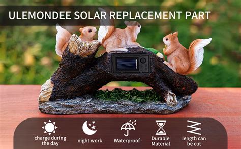 ULEMONDEE Solar Lantern Top Replacement Parts LED Solar Panel Lantern