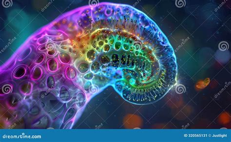 Magnified Image of a Zebrafish Embryo Showing the Development of ... 