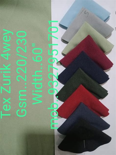 Tex Zurich 4way Lycra Print Solid Color Multicolor At Rs 210 Meter