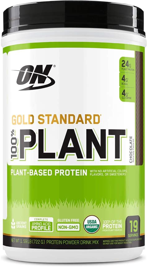 Optimum Nutrition Suplemento Alimenticio Gold Standard 100 Plant Sabor Chocolate 159 Lb