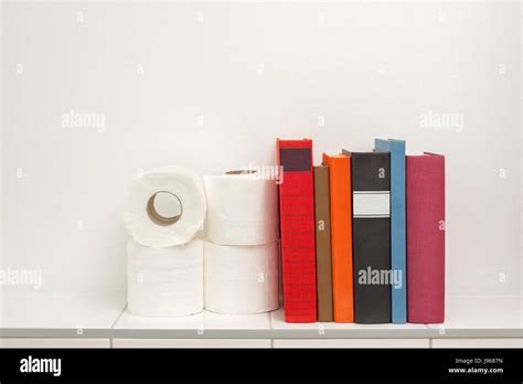 Read Books In The Bathroom Stock Photo Alamy