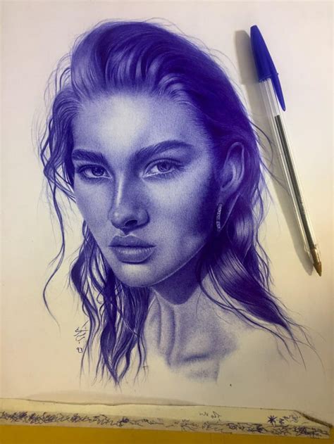 Ballpoint pen drawing : r/toptalent