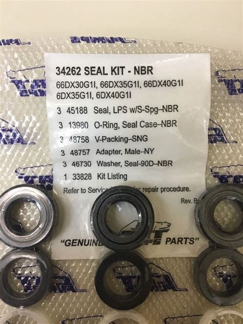 34262 SEAL KIT FOR CAT PUMP 66DX 6DX PRESSURE WASHER PUMP EBay