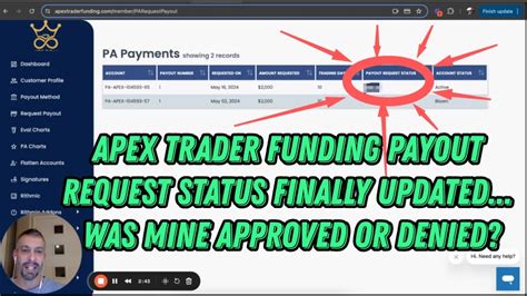 Apex Trader Funding Payout Request Status Finally Updated Was I