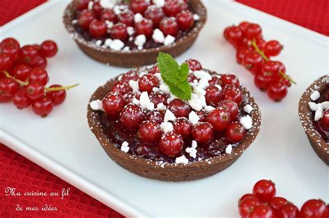 Ma Cuisine Au Fil De Mes Id Es Tartelettes Chocolat Aux Groseilles