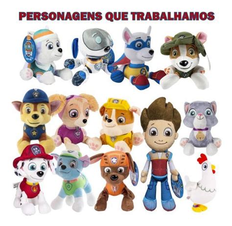 Patrulha Canina Pelúcia Kit 2 Chase Apollo 20cm Paw Patrol