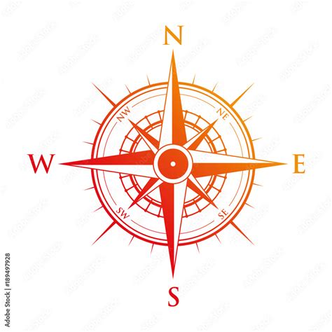 Red Compass Stock Vector Adobe Stock