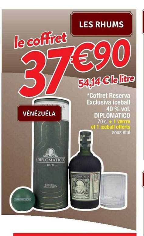 Promo Coffret Reserva Exclusiva Iceball 40 Vol Diplomatico Chez Cora