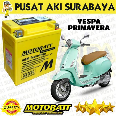 Resmi Aki Motobatt Mbtx7u Vespa Piaggio Primavera Liberty Lx 150 Matic