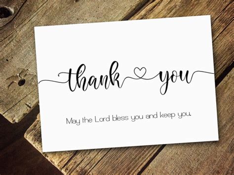 Printable Religious Thank You Card Template Word Sample | EmetOnlineBlog