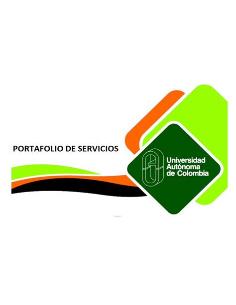 PDF PORTAFOLIO DE SERVICIOS UNIVERSIDAD AUTONOMA DE COLOMBIA