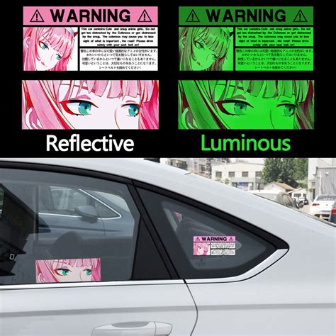 Jdm Beauty Warning Reflective Stickers Two Dimensional Eyes Luminous