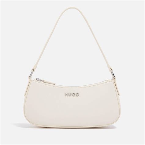 Hugo Chris Faux Leather Small Hobo Bag In White Lyst