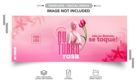 Banner de mídia social outubro rosa um toque pode mudar sua vida PSD