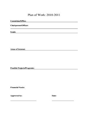 Fillable Online Frederickpta Plan Of Work Pta Council Of